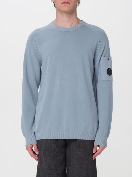 26SS 씨피 컴퍼니 코튼 크레이프 크루넥 렌즈 스웨터 20CMKN105A006323O 809 Sky Blue