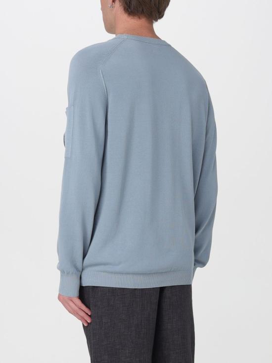 26SS 씨피 컴퍼니 코튼 크레이프 크루넥 렌즈 스웨터 20CMKN105A006323O 809 Sky Blue - C.P. COMPANY