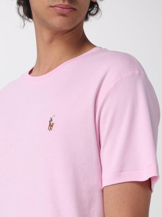 26SS 폴로 랄프로렌 포니 로고 자수 반팔티 710740727 010 Pink - POLO RALPH LAUREN