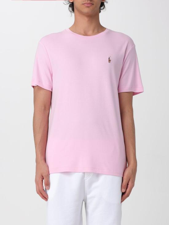 26SS 폴로 랄프로렌 포니 로고 자수 반팔티 710740727 010 Pink