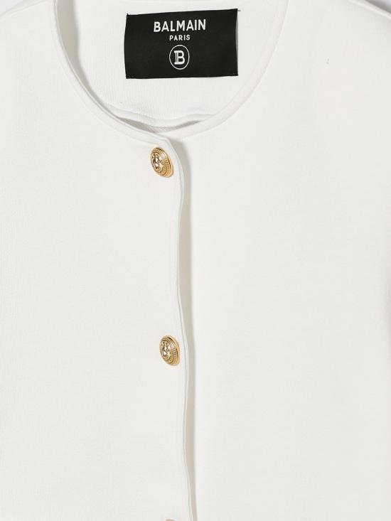 26SS [키즈] 발망 캐주얼 자켓 BY2B04Z3183 100NE White - BALMAIN