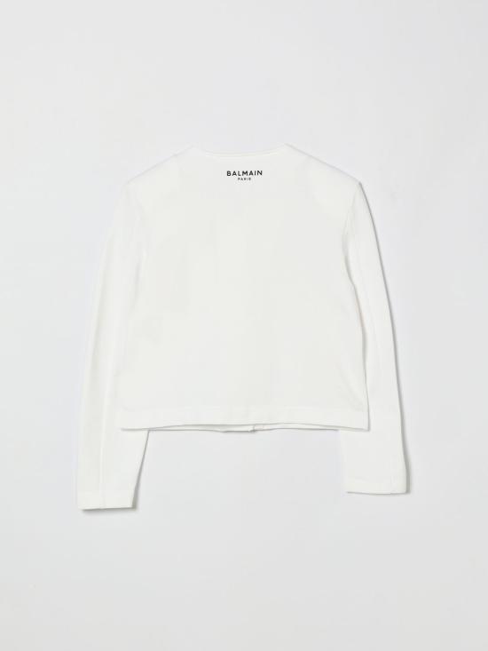 26SS [키즈] 발망 캐주얼 자켓 BY2B04Z3183 100NE White - BALMAIN