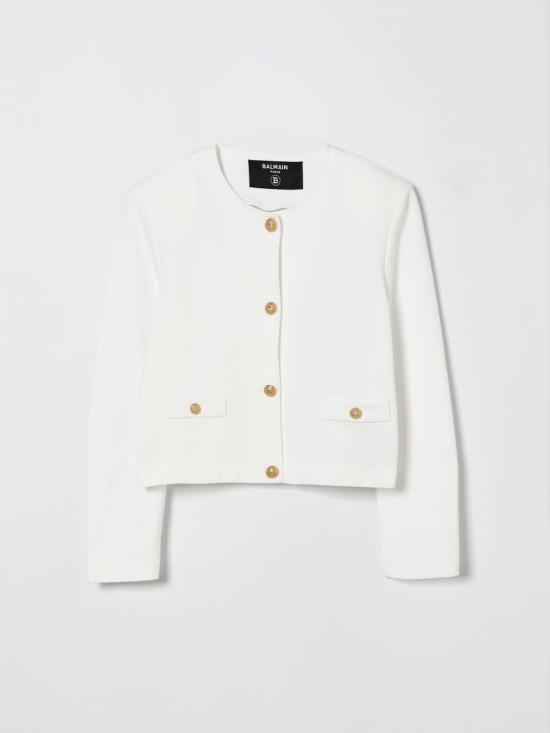 26SS [키즈] 발망 캐주얼 자켓 BY2B04Z3183 100NE White