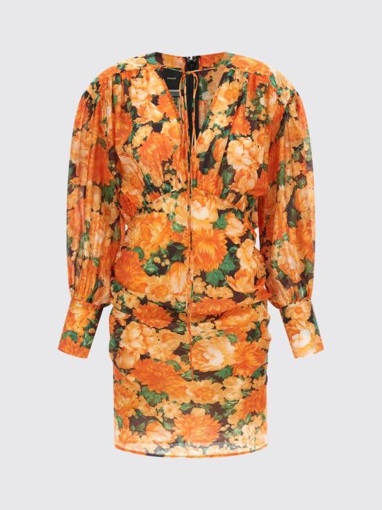 26SS 핑코 롱 원피스 106896A3BO AS4 Orange - PINKO