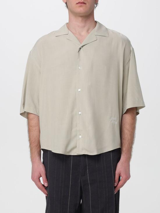 26SS 아미 숏슬리브 자수 아미 파리 박시 셔츠 HSH830VI0036 229 Beige