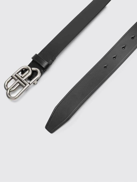 26SS 발렌시아가 가죽 벨트 5703701CH0B 1000 Black - BALENCIAGA