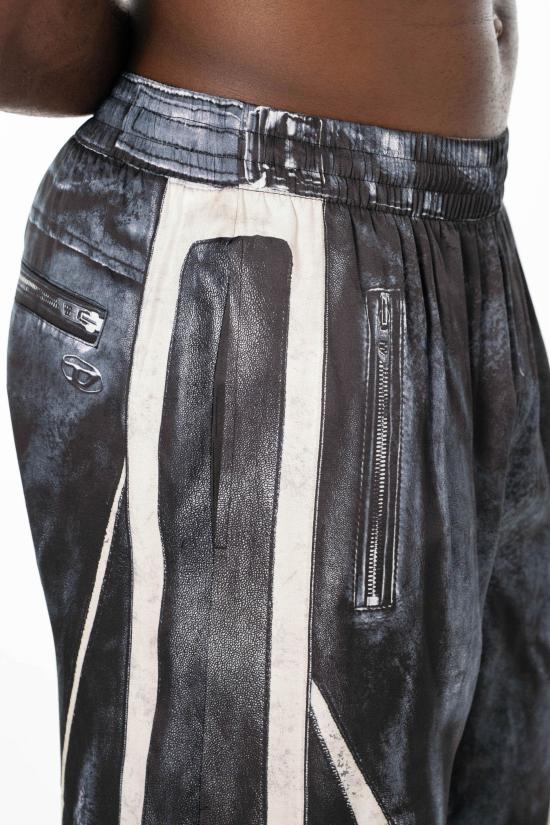26SS 디젤 Biker-trompe l'oeil satin track 팬츠 A21039 0BMCZ 9XX - DIESEL