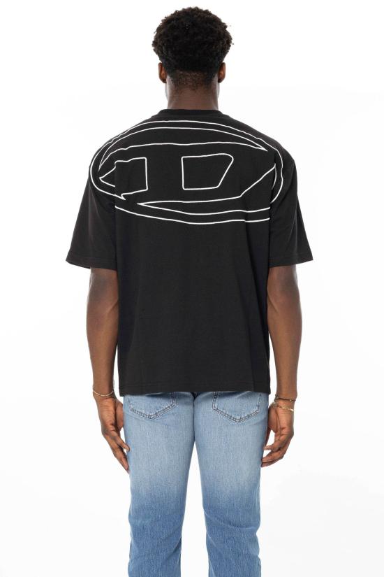 26SS 디젤 맥시 오발 D 자수 티셔츠 A11302 0HGAM SS26 9XX - DIESEL