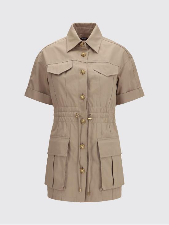 26SS 발망 롱 원피스 GF0R7480CG65 0TF Beige - BALMAIN