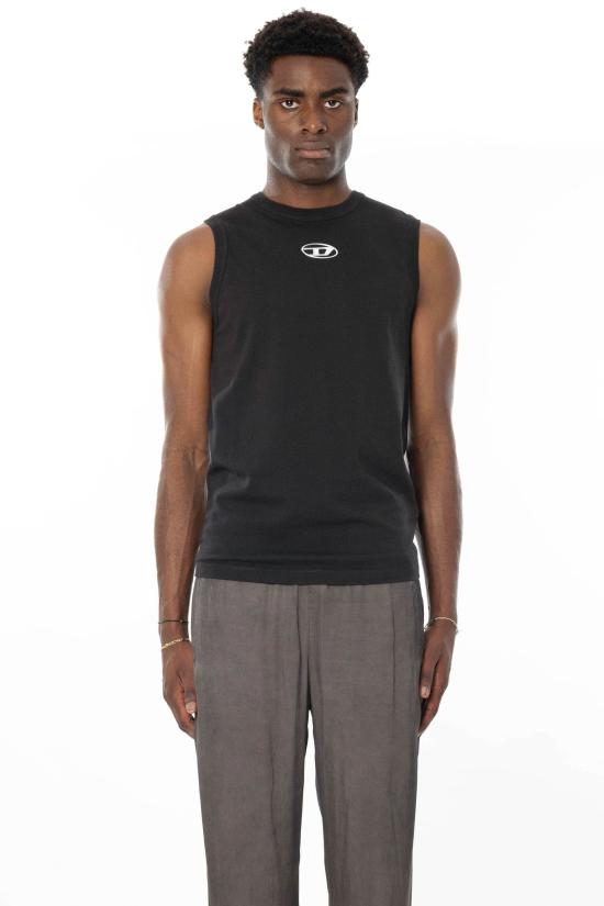 26SS 디젤 심리스 메탈릭 Oval D 코튼 탑 A21743 0JMBB 900