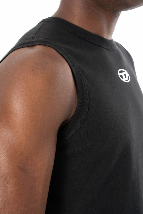 26SS 디젤 심리스 메탈릭 Oval D 코튼 탑 A21743 0JMBB 900 - DIESEL