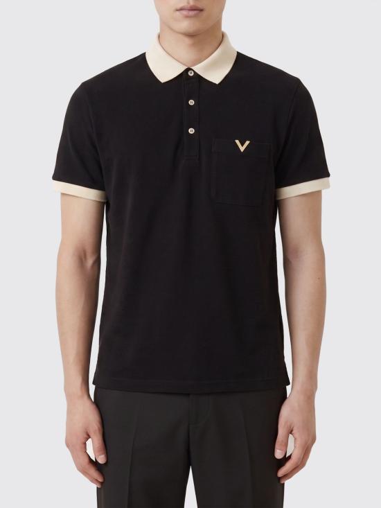 26SS 발렌티노 가라바니 폴로 티셔츠 8V0MH01KBGT 9RA Black