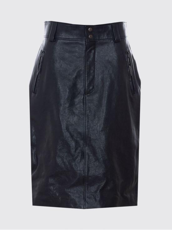 26SS 생로랑 미디 스커트 865021YCVE2 1023 Black - SAINT LAURENT