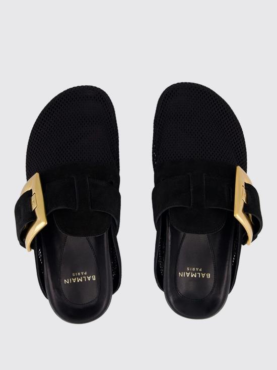 26SS 발망 뮬/슬리퍼 GN1UR207TMCA 0PA Black - BALMAIN