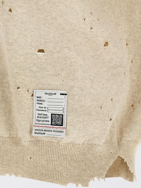 26SS 메종 미하라 야스히로 폴로 티셔츠 J16SW713 WHITE Beige - MAISON MIHARA YASUHIRO