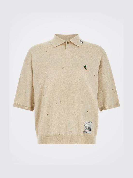 26SS 메종 미하라 야스히로 폴로 티셔츠 J16SW713 WHITE Beige - MAISON MIHARA YASUHIRO