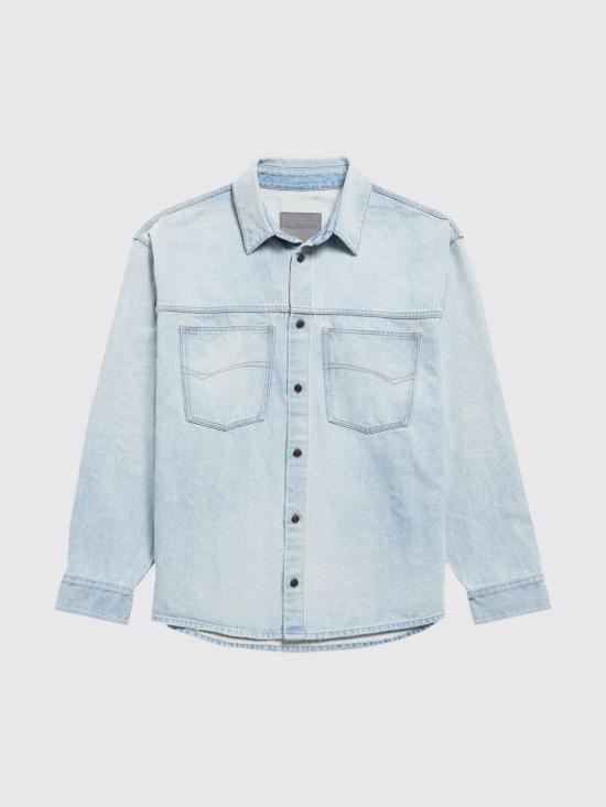 26SS 발렌시아가 데님 셔츠 868318TDW14 4200 Gnawed Blue