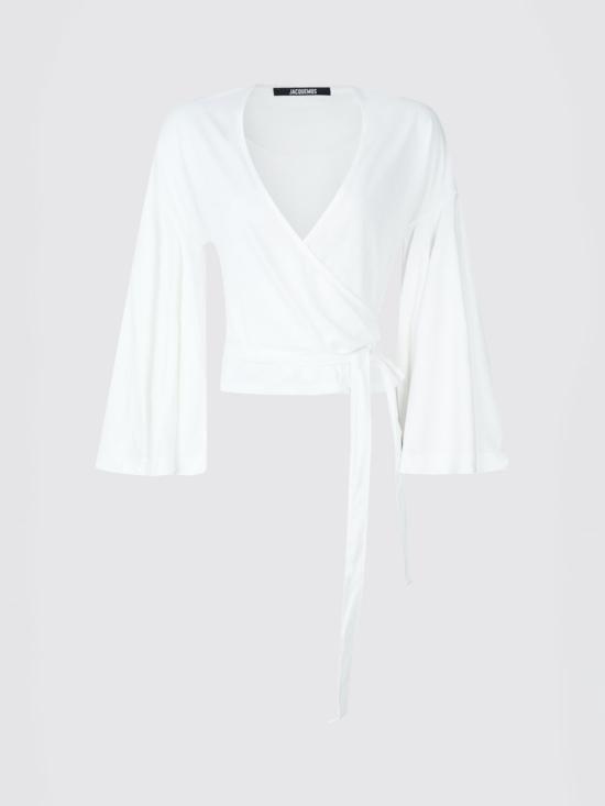 26SS 자크뮈스 긴팔 티셔츠 26ETOW00905AJ00254 100 White - JACQUEMUS