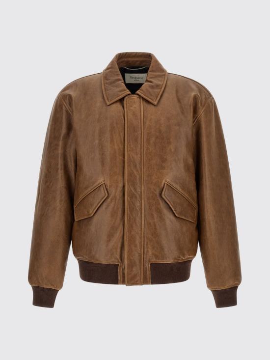 26SS 생로랑 자켓 798521YCSX2 2800 Brown - SAINT LAURENT