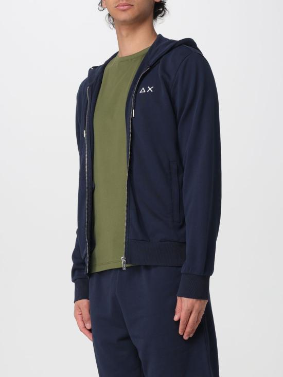 26SS 썬 68 후드 티셔츠 F36101 07 Blue - SUN 68