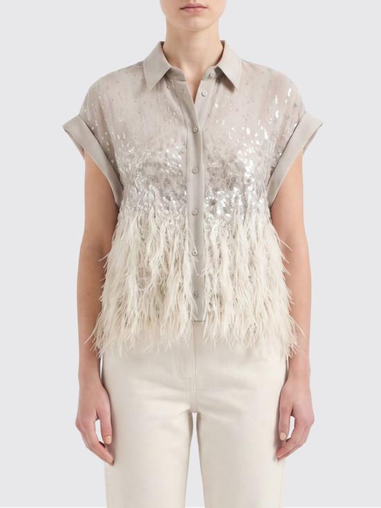 26SS 브루넬로 쿠치넬리 셔츠 MF940RK106 C4274 Beige