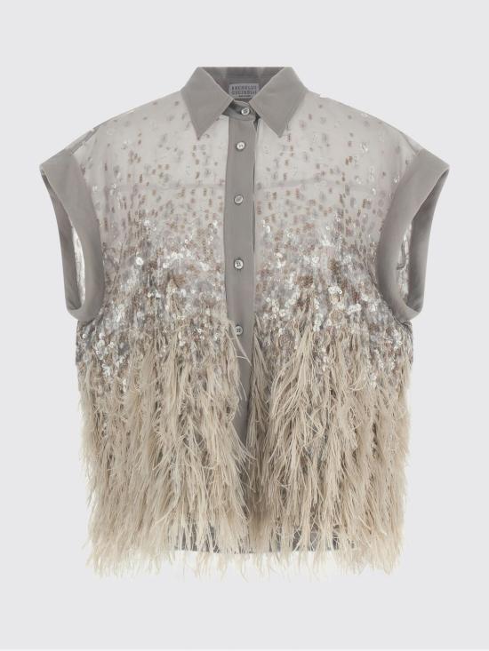 26SS 브루넬로 쿠치넬리 셔츠 MF940RK106 C4274 Beige - BRUNELLO CUCINELLI