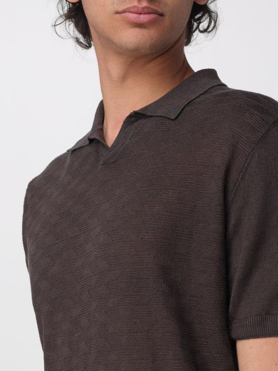 26SS 꼬르넬리아니 폴로 티셔츠 27M5702725135 030 Brown - CORNELIANI