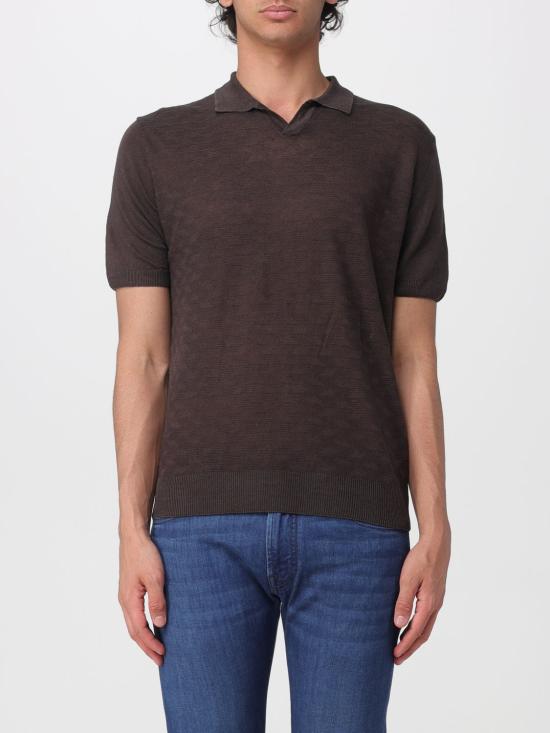 26SS 꼬르넬리아니 폴로 티셔츠 27M5702725135 030 Brown