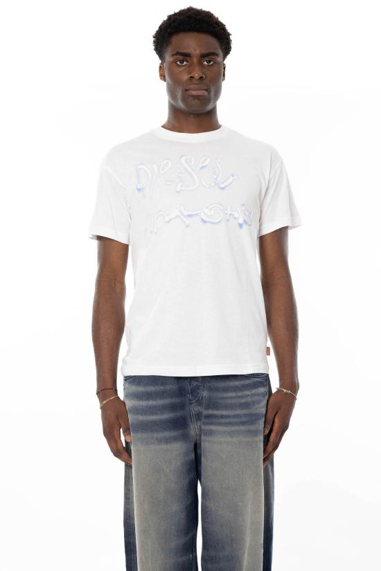 26SS 디젤 반팔 티셔츠 A20511 0QIAM 100 White