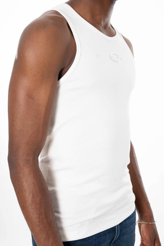 26SS 디젤 로고 코튼 탱크 탑 A217420JMBA 141 White - DIESEL