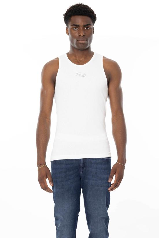 26SS 디젤 로고 코튼 탱크 탑 A217420JMBA 141 White