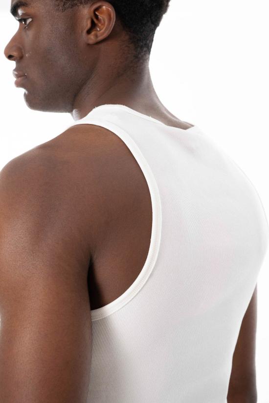 26SS 디젤 로고 코튼 탱크 탑 A217420JMBA 141 White - DIESEL