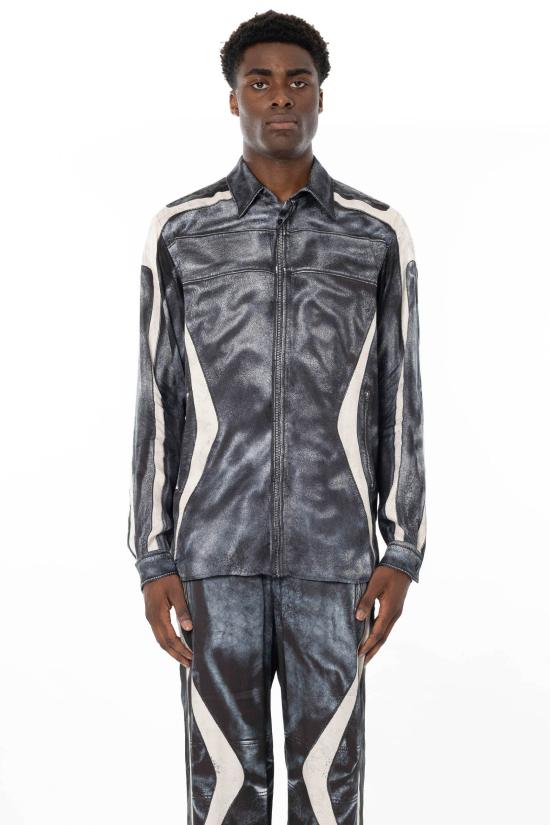 26SS 디젤 Printed viscose front zip closure 자켓 A21016 0BMCZ 9XX