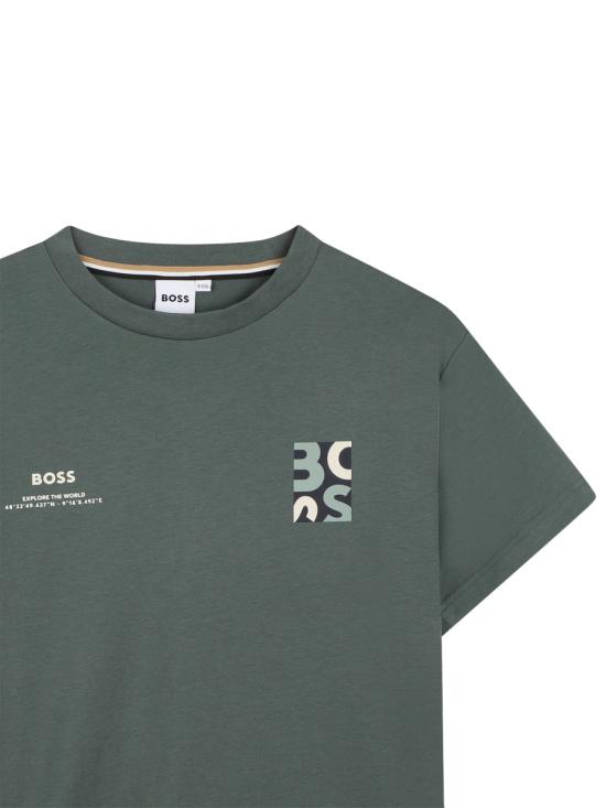 26SS [키즈] 보스 티셔츠 J52974K 68C GREEN - BOSS