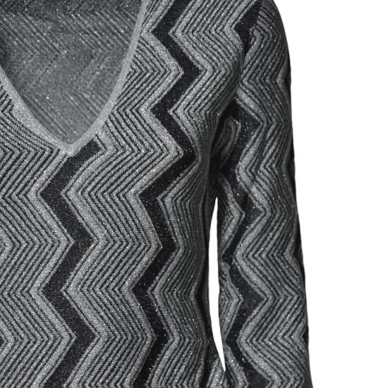 26SS 미소니 미디 원피스 DS24WG3SBK042K S91M5 Nero argento - MISSONI