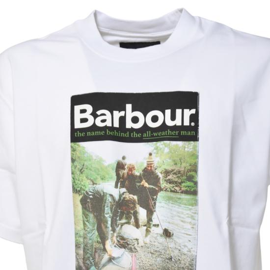 26SS 바버 반팔 티셔츠 MTS1407MTS WH11 Bianco - BARBOUR