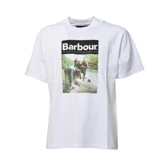 26SS 바버 반팔 티셔츠 MTS1407MTS WH11 Bianco