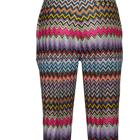 26SS 미소니 스트레이트 팬츠 DS24SI1TBR00YB SM9CI Multicolour nero - MISSONI