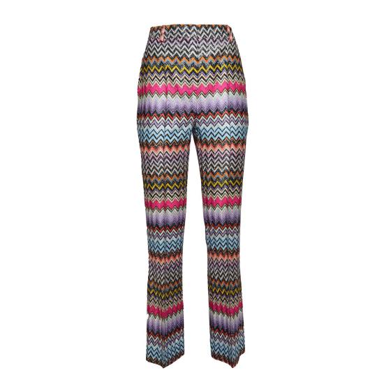 26SS 미소니 스트레이트 팬츠 DS24SI1TBR00YB SM9CI Multicolour nero - MISSONI