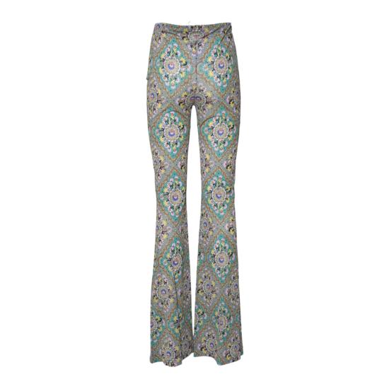 26SS 에트로 스트레이트 팬츠 WREA002699IA443 X0831 Verde multicolour - ETRO
