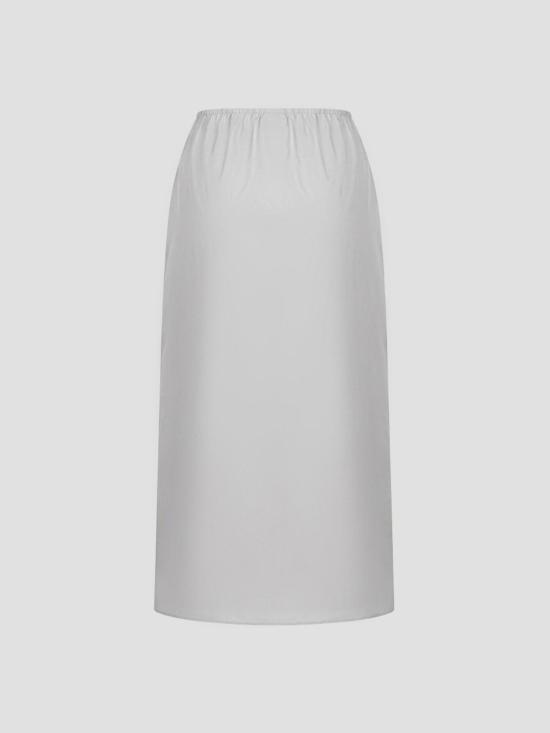 26SS 리에르 롱 스커트 UWR3PPL LGY POP LIGHT GREY POPELINE - RIER
