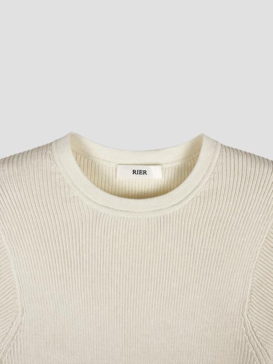 26SS 리에르 반팔 티셔츠 KNW66FRS WHITE KNIT - RIER