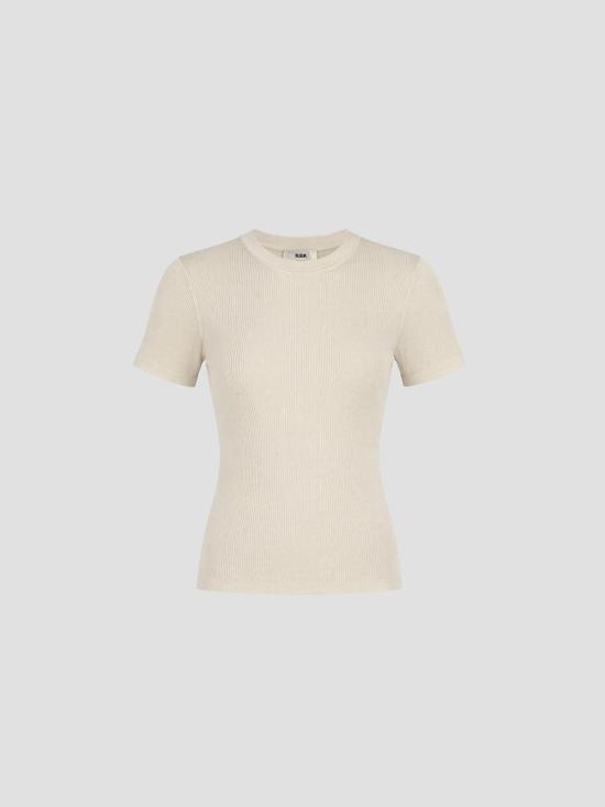 26SS 리에르 반팔 티셔츠 KNW66FRS WHITE KNIT