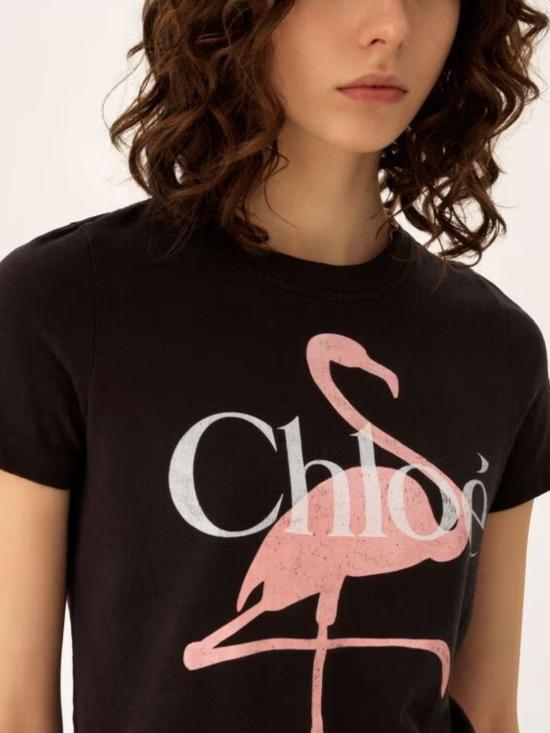 26SS 끌로에 반팔 티셔츠 CH26SJH08194 070 Nero - CHLOE