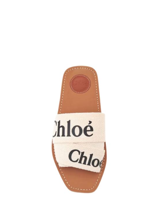 26SS 끌로에 우디 플랫 뮬 CHC22U188Z3 101 White - CHLOE