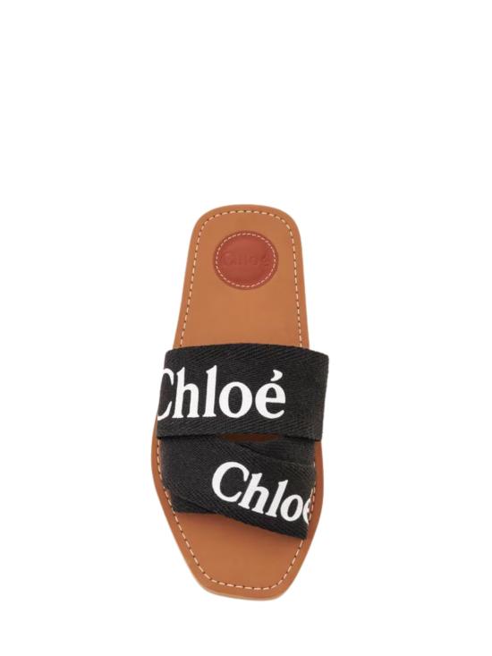 26SS 끌로에 우디 플랫 뮬 CHC22U188Z3 001 Nero - CHLOE