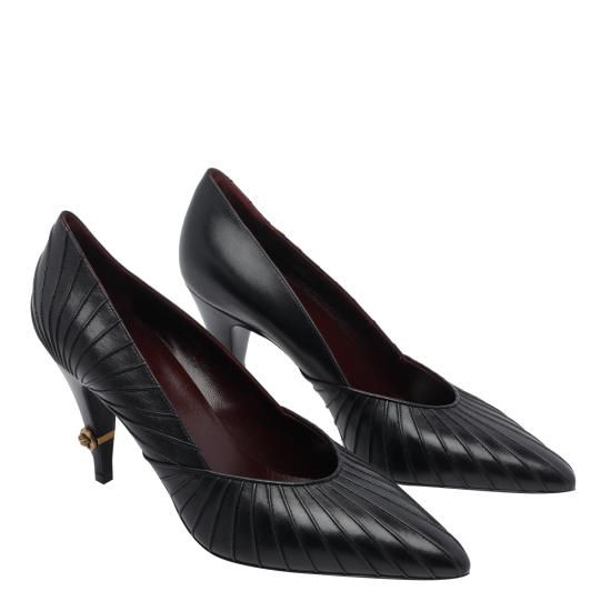 26SS 베르사체 힐/펌프스 1023837 1A176231B55J Black gold - VERSACE