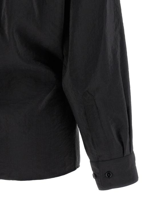 26SS 르메르 스트레이트 칼라 트위스트 셔츠 SH1141LF1308BK999 Black - LEMAIRE