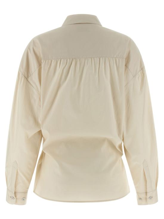 26FW 르메르 스트레이트 칼라 트위스트 셔츠 SH1141LF1500WH048 Neutrals - LEMAIRE