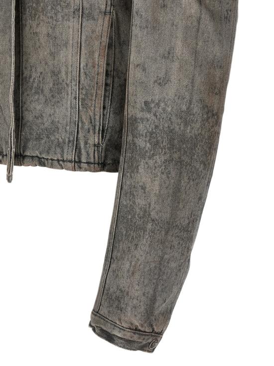 26SS 디젤 드-불마르-Fsi 코튼 헴프 새틴 데님 재킷 A2349309P2402 Grey - DIESEL